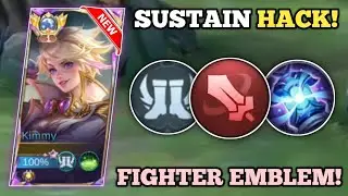 KIMMY FIGHTER EMBLEM = SUSTAIN HACK! (so broken!💀) KIMMY BEST BUILD 2026 -MLBB