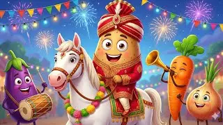 Aalu Ki Barat 🥔🎉 | Funny Vegetable Wedding Song | Kids Cartoon Hindi | Hindi Cartoon 