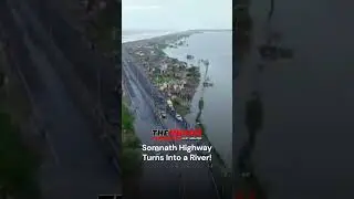 Somnath Coastal Highway Sinks in Water! | Shocking Drone Visuals from Porbandar