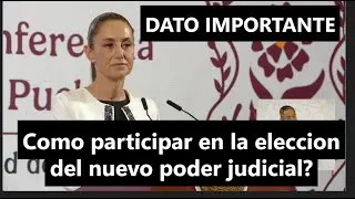 Importante dato para elegir el nuevo PODER JUDICIAL Y EL FUTURO DE LA JUSTICIA EN MEXICO
