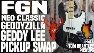 Замена звукоснимателей FGN Geddyzilla &mdash; установка звукоснимателей Tom Brantley Geddy Lee! &mdash; LowEn...