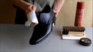 ASMR Shoe shine and wax. (no talking) re-make