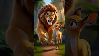 घमंडी शेर और बुद्धिमान हिरन - Best Short Moral Story #thecocorhymes #cartoon #ytshorts #kidslearning