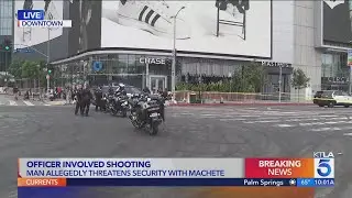 Police shoot machete-wielder in front of Crypto.com Arena