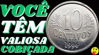 🔥Moeda valiosa  de 10 centavos 1997 valores atualizados  2025 ❗Moeda diferenciada que vale ouro