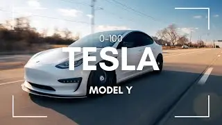 Разгон и торможение Tesla Model Y, 2024 #tesla
