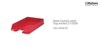 Rexel Choices Letter Tray A4 Red 2115599 RX58109