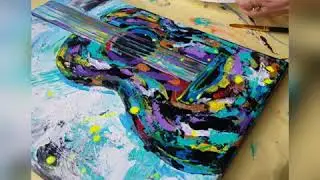 Abstract painting of 'Guitar'
