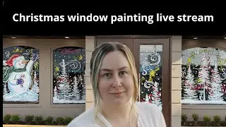 Christmas window painting live 