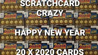 SCRATCHCARD CRAZY- HAPPY NEW YEAR !! 20 x 2020 SCRATCHCARDS INCLUDING FULL CARD!