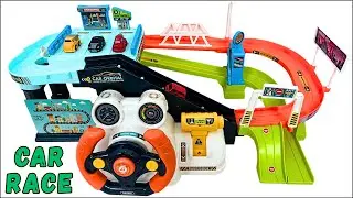 9 Minutes Satisfying with Unboxing Urban Rail Transit Car Racing Track PlaySet Toy Collection ASMR