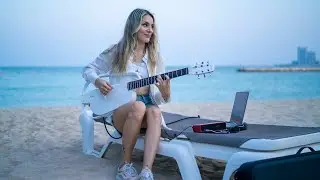 Recording at the Beach? ...Why not? ITS AN SMART GUITAR! #licksbyloi
