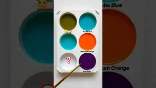 Guess the mixed colors 655 (easy to hard) #colormixing #paintmixing #guessthecolor