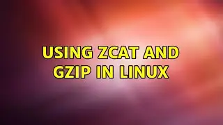 Using zcat and gzip in linux