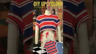 How to Make a Crop Top | Easy Upcycle Project #diy #upcycle #sewing #fashion #croptop