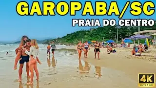 GAROPABA, Santa Catarina: Caminhada pela Praia do Centro| 4K HDR 60fps
