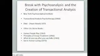 ERIC BERNE Transactional Analysis 1910 - 1970