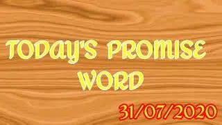 31-07-2020 Morning Promise Word. ENGLISH BIBLE VERSE.