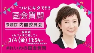 大石あきこの国会質問！衆議院・内閣委員会 カジノIRについて （2022年3月4日）