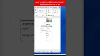 How to remove text box without removing text in word | 