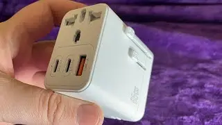 QCharger 65W GaN Зарядное Устройство Путешественника 8 в 1 с PD3.0, QC4.0+, AFC, SCP, Apple2.4A и др