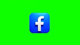 Facebook logo for special effects on chroma key - green screen