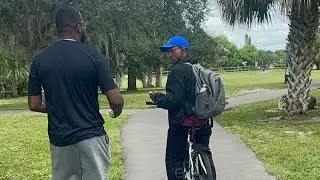 Canvassing at Lake Lisa Park with Faith in Florida community organizer Marlowe Jones. #elections2024