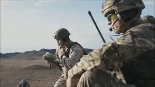 1st ANGLICO trains alongside 255 Battery during close air support