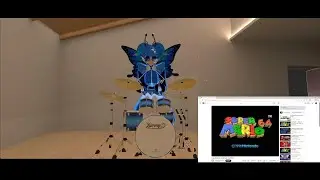 Super mario 64 staff roll theme drum cover vrchat