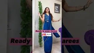 Myntra Ready to wear Farewell party sarees #saree #readytowear #myntrahaul #farewellsaree #shorts