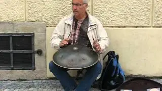 Amazing street music of Prague. Part 1. Hang.
