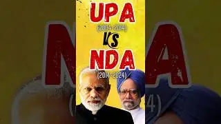 UPA VS NDA, Who is Better ? With Stats #congressvsbjp #modigovernment #india #shorts