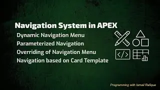 Oracle APEX | Navigation System in APEX - Urdu/Hindi