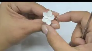 Beautiful Cherry Blossom Flower With Clay / Polymer Clay Craft/ Clay Art / Flower From Clay