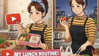 (ASMR) My Simple Lunch Routine 🍱 | Anime Girl Daily Cooking & Market Vlog