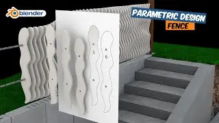 Assembly Animation Blender - Parametric Design Fence -  Creating the Templates