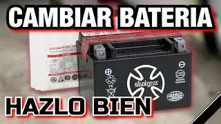 Cambiar BATER&Iacute;A de tu MOTO 🔋 | Forma CORRECTA | AGM y &Aacute;cido a parte | TUTORIAL