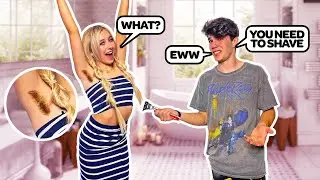 LONG ARMPIT HAIR PRANK ON MY BOYFRIEND **Hilarious Reaction** | Elliana Walmsley
