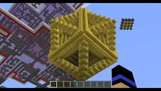 Я сделал золотой гиперкуб в Minecraft, но он выглядит как конфета.