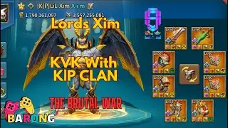 LordsXim KVK With K|P Part 1 | The Most BRUT4L RALLY. 19+ RALLY ALL TARGET BURN | Lords mobile