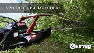 Watch This Mulcher Attachment PULVERIZE Trees | Virnig Tree Disc Mulcher Walkaround