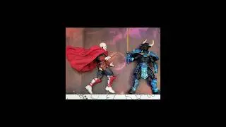 Skull Man vs Minotaur (Mythic Legions Stop Motion Fight) #shorts
