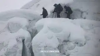Andrzej Bargiel al campo  base dell'Everest