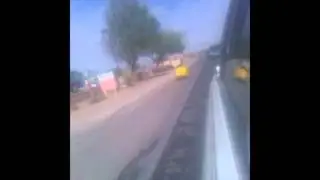 Lemon driving down the street