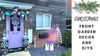 FRONT GARDEN CHRISTMAS OUTDOOR DECOR IDEAS UK | HIGH END POUNDLAND DIY IDEAS FOR OUTDOOR