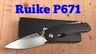 Ruike P671-CB liner lock knife   Small front flipper..  but too fat & heavy ?