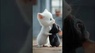 Rat and cat playing each other #cat #cute #funny #pets #wacky #memecore #funnycute #rat #funpage