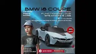 Electric BMW i8 COUPE Ride On For Kid's | Kidsable Canada @kidsable.ca On FB!