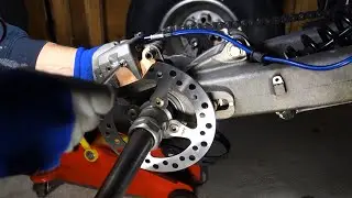 YAMAHA YFM 700 Raptor rear brake Rotor and pads replacement