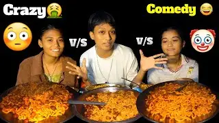 🔥 WE TRIED EATING SPICY CURRENT NOODLES WITH BOILED EGGS 🌶🔥 FUNNIEST FOOD CHALLENGE EVER!
